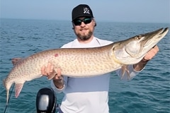 Mike McGinty, Chicago, 49 7/8-incher (first musky), Lake St. Clair.